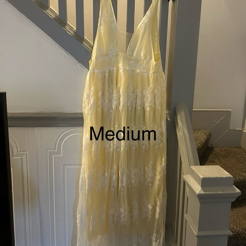 Yellow Lace Maxi Dress